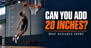 Basketball player testing whether training can add 20 inches to a vertical jump