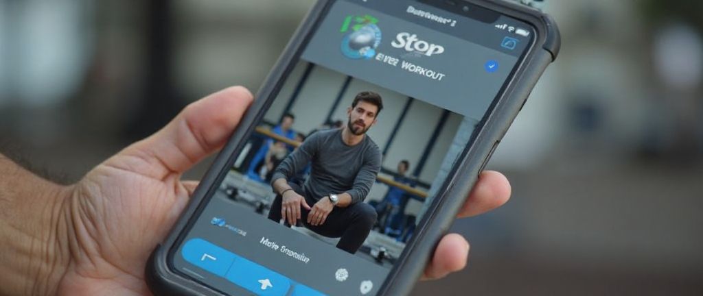 Phone screen showing digital workout video access for an online training program